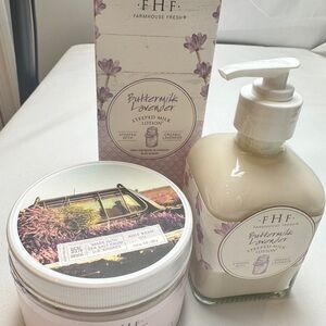 Farmhouse Fresh Buttermilk Lavender Steeped Milk Lotion & Sea Salt Scrub (NEW)